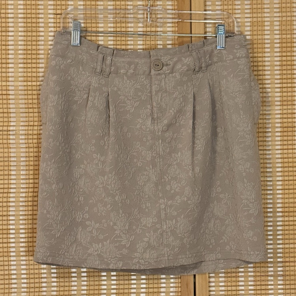 ORSAY Womens 38 Skirt‎ Beige Mini Embroidered Boho Fairycore Cottagecore Western
